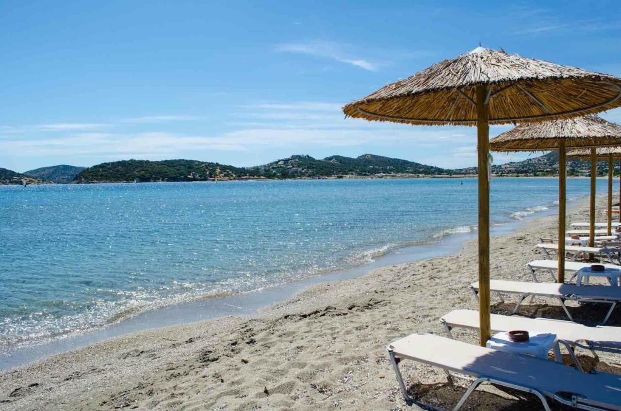 Renovated Apt 100M From Beach Wifi Ac Anavyssos Bagian luar foto