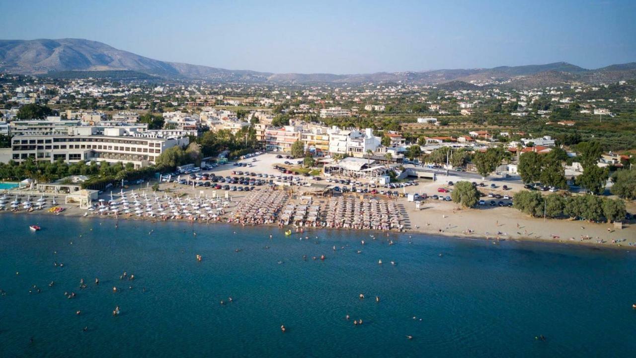 Renovated Apt 100M From Beach Wifi Ac Anavyssos Bagian luar foto